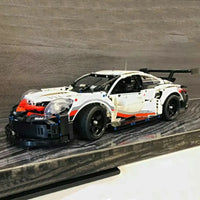 Thumbnail for Building Blocks MOC 20097 Tech Porsche 911 RSR Racing Sports Car Bricks Toys - 4