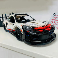 Thumbnail for Building Blocks MOC 20097 Tech Porsche 911 RSR Racing Sports Car Bricks Toys - 5