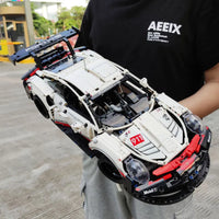 Thumbnail for Building Blocks MOC 20097 Tech Porsche 911 RSR Racing Sports Car Bricks Toys - 11