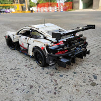 Thumbnail for Building Blocks MOC 20097 Tech Porsche 911 RSR Racing Sports Car Bricks Toys - 10