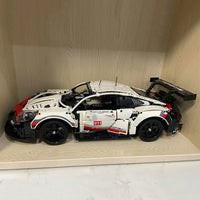 Thumbnail for Building Blocks MOC 20097 Tech Porsche 911 RSR Racing Sports Car Bricks Toys - 17