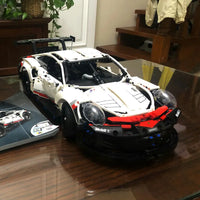 Thumbnail for Building Blocks MOC 20097 Tech Porsche 911 RSR Racing Sports Car Bricks Toys - 3