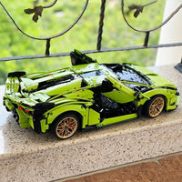 Thumbnail for Building Blocks MOC 81996 Tech Lambo Sian FKP37 Racing Car Bricks Toys Construction Set Toys - 5