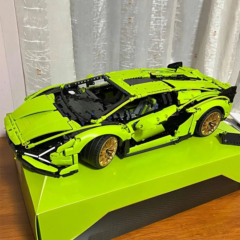 Building Blocks MOC 81996 Tech Lambo Sian FKP37 Racing Car Bricks Toys Construction Set Toys - 15