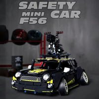 Thumbnail for Building Blocks MOC C020 RC Motorized Safety Mini Sports Car F56 Bricks Toy Construction Set Toys - 8