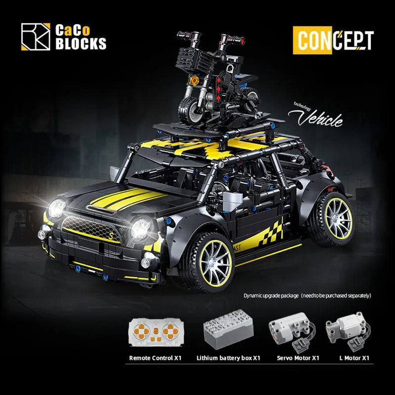 Building Blocks MOC C020 RC Motorized Safety Mini Sports Car F56 Bricks Toy Construction Set Toys - 2