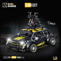 Thumbnail for Building Blocks MOC C020 RC Motorized Safety Mini Sports Car F56 Bricks Toy Construction Set Toys - 5