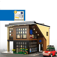 Thumbnail for Building Blocks City Street MOC Modern Coffee Shop Bricks Toys 5208 - 1