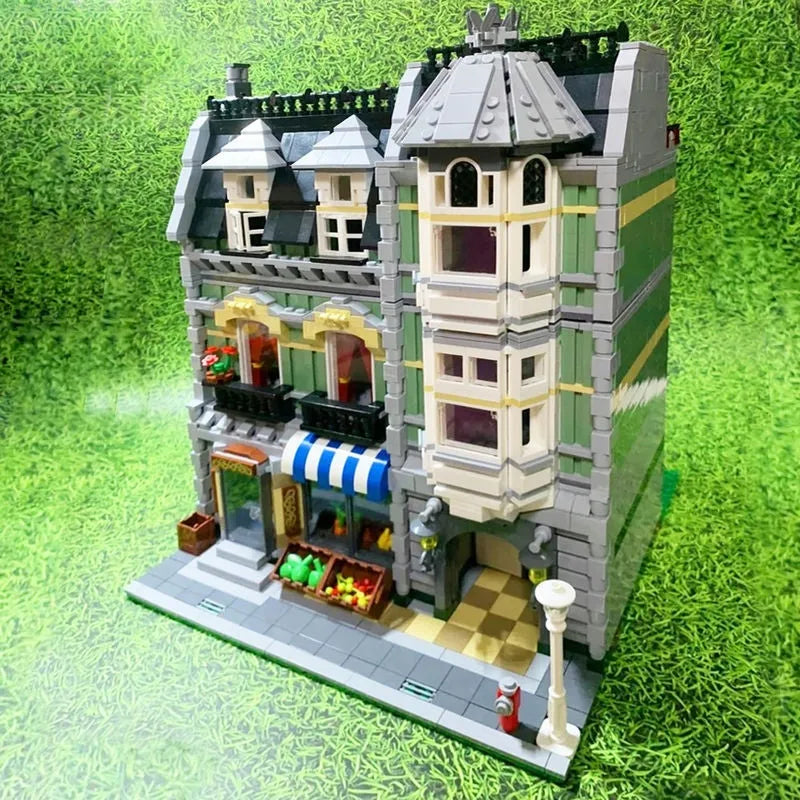 Building Blocks MOC Creator Expert City Green Grocer Store Bricks Toys EU Construction Set Toys - 10