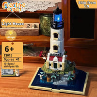 Thumbnail for Building Blocks MOC Creator Expert Medieval Lighthouse Tower Bricks Toy Construction Set Toys - 6