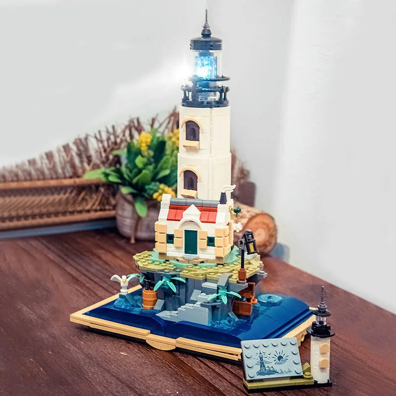 Building Blocks MOC Creator Expert Medieval Lighthouse Tower Bricks Toy Construction Set Toys - 2