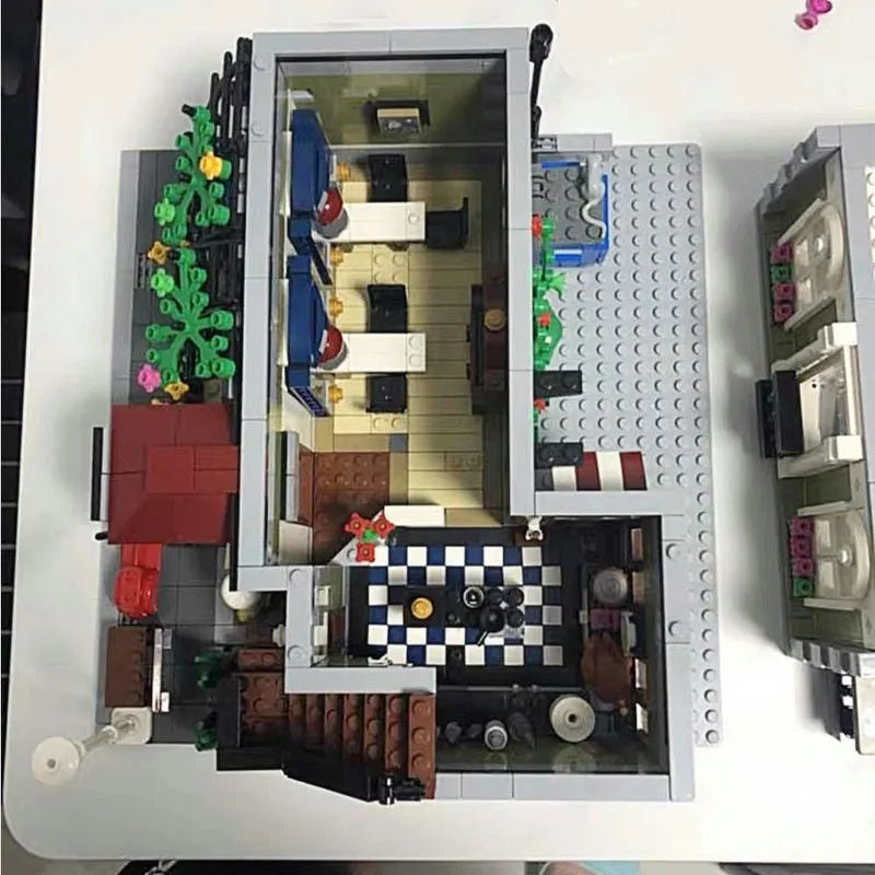 Building Blocks MOC Expert Creator City Parisian Restaurant Bricks Toy 15010 Construction Set Toys - 9