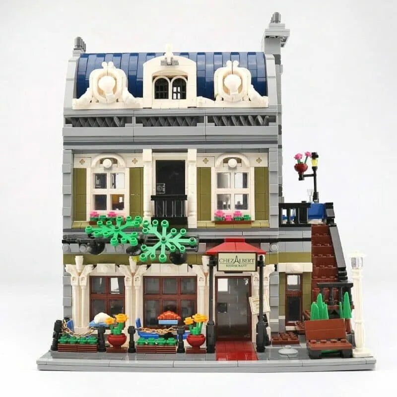 Building Blocks MOC Expert Creator City Parisian Restaurant Bricks Toy 15010 Construction Set Toys - 1