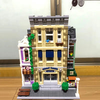 Thumbnail for Lego MOC Expert Creator Police Station model with shops and apartments in building blocks