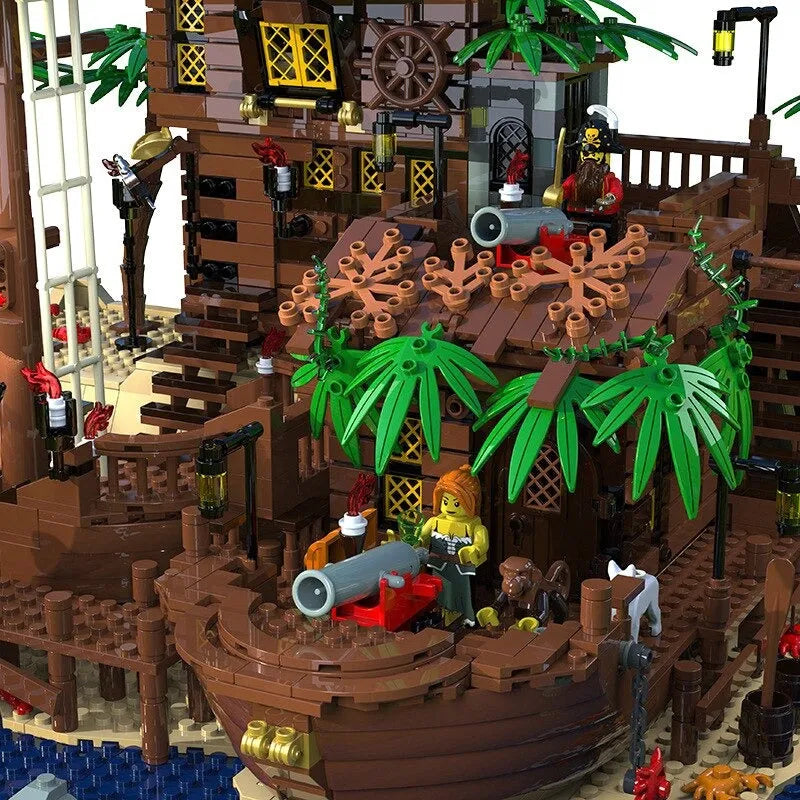 Ideas MOC Pirates Barracuda Bay Ship 698998 Bricks Toy