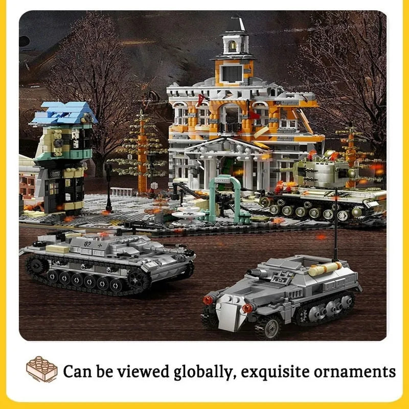 Building Blocks Military MOC Street City Expert Barbarossa Project Bricks Toys - 12