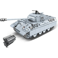 Thumbnail for Building Blocks MOC Military WW2 German Panther Tank Bricks Toy Construction Set Toys - 3