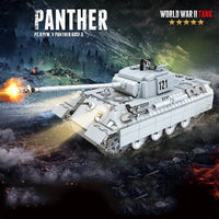 Thumbnail for Building Blocks MOC Military WW2 German Panther Tank Bricks Toy Construction Set Toys - 2