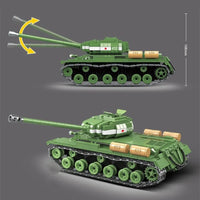 Thumbnail for Building Blocks Military WW2 Soviet Army IS-2M Heavy Tank Bricks Toy Construction Set Toys - 6