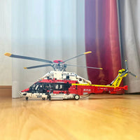 Thumbnail for Building Blocks MOC Motorized Airbus H175 Rescue Helicopter Bricks Toy 74666 Construction Set Toys - 4