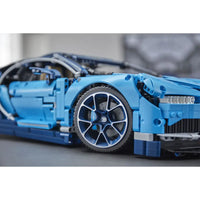 Thumbnail for Building Blocks MOC Motorized APP RC Bugatti Chiron Racing Car Bricks Toy Construction Set Toys - 12