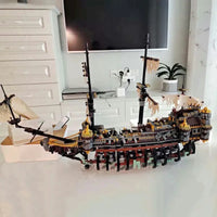 Thumbnail for Building Blocks Movie Creative MOC 16042 Silent Mary Pirate Ship Bricks Toy Construction Set Toys - 11