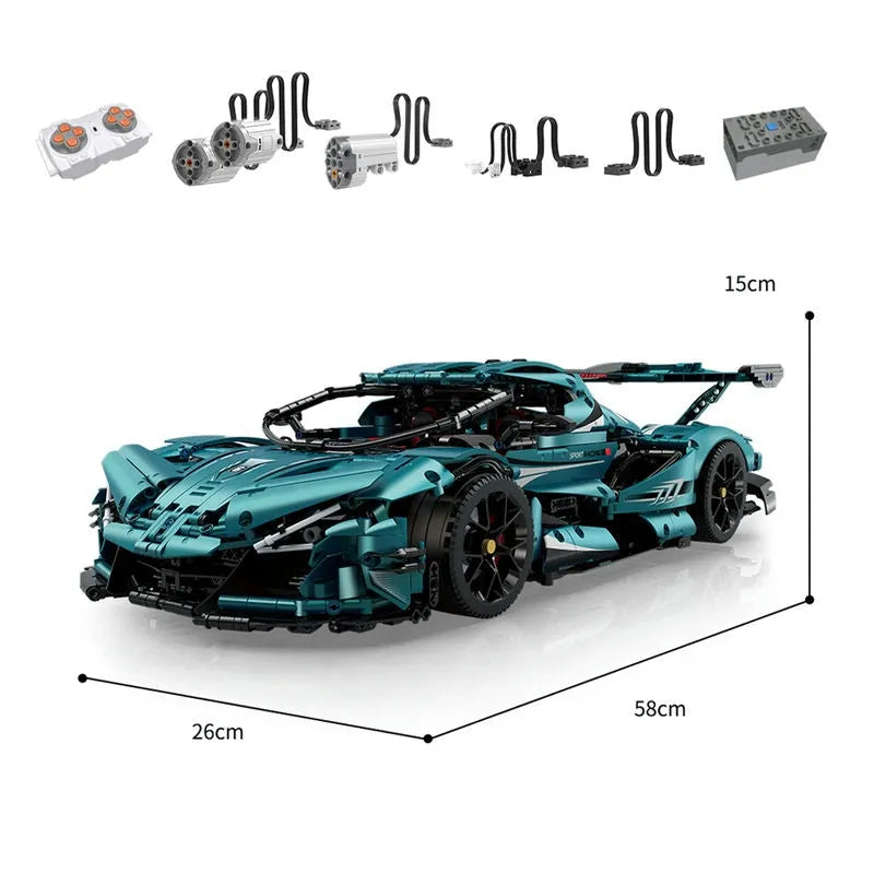 Building Blocks RC APP Gumpert Apollo IE Super Racing Car Bricks Toys MOC 10612 Construction Set Toys - 1