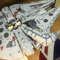 Thumbnail for Building Blocks Star Wars MOC 05132 UCS Millennium Falcon Bricks Large Toy Construction Set Toys - 16