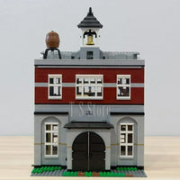Thumbnail for Building Blocks MOC Street Expert City Fire Brigade Bricks Toy 15004 - 6