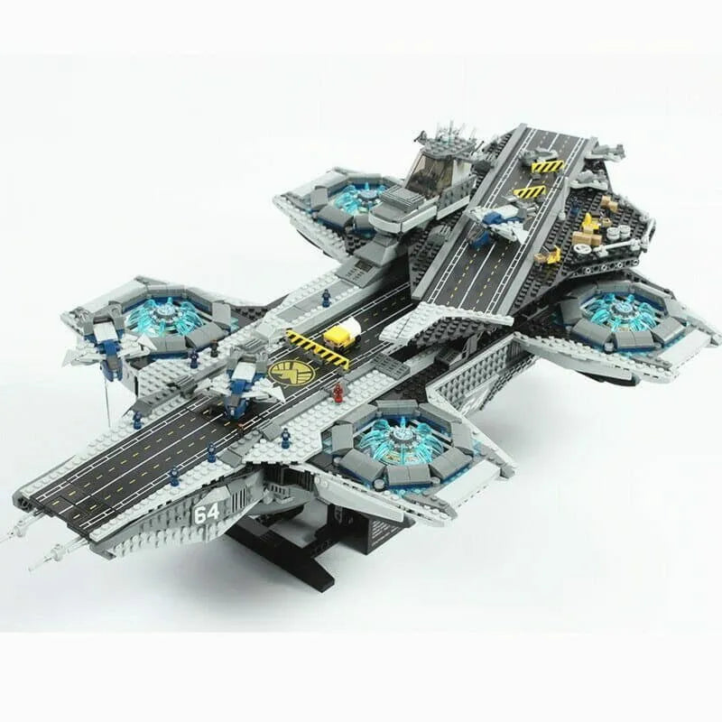 Building Blocks MOC Super Hero SHIELD Helicarrier Marvel Bricks Toys Construction Set Toys - 12