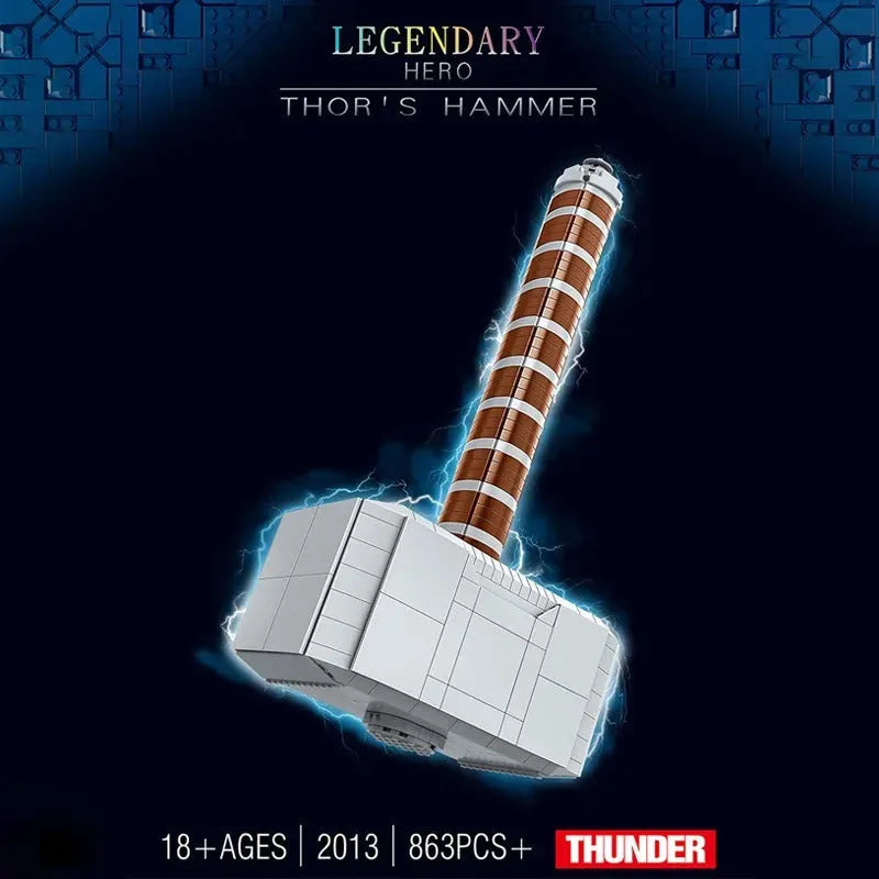 Building Blocks Super Heroes MOC 2013 Marvel Thor’s Hammer Bricks Toys Construction Set Toys - 2