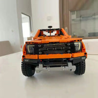 Thumbnail for Building Blocks Tech MOC A55355 Ford F-150 Raptor Pickup Truck Bricks Toy Construction Set Toys - 11