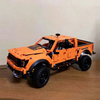 Thumbnail for Building Blocks Tech MOC A55355 Ford F-150 Raptor Pickup Truck Bricks Toy Construction Set Toys - 13