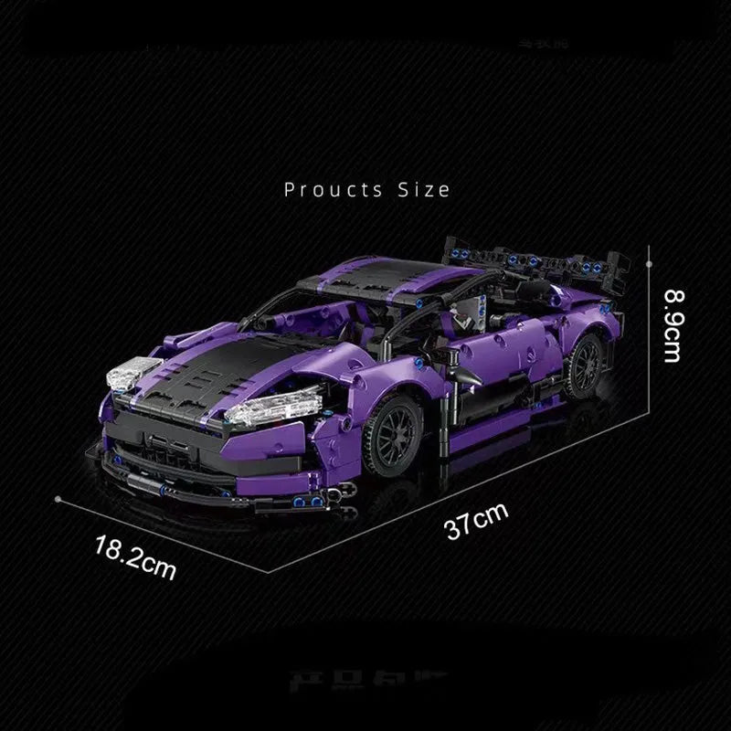 Building Blocks Tech MOC C011 Vantage GT3 Concept Racing Sports Car Bricks Toys - 5