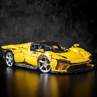 Thumbnail for Building Blocks MOC Tech Ferrari Daytona SP3 43143 Hyper Racing Car Bricks Toy Construction Set Toys - 9