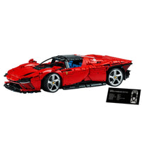 Thumbnail for Building Blocks Tech MOC Ferrari Daytona SP3 81998 Racing Hyper Car Bricks Toy Construction Set Toys - 2