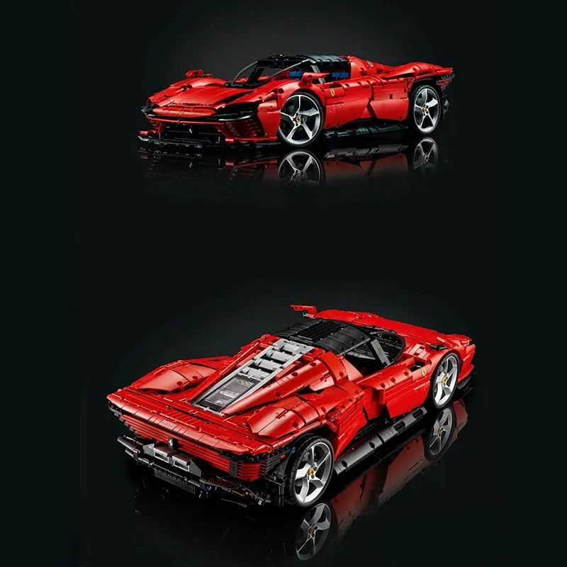 Building Blocks Tech MOC Ferrari Daytona SP3 81998 Racing Hyper Car Bricks Toy Construction Set Toys - 14