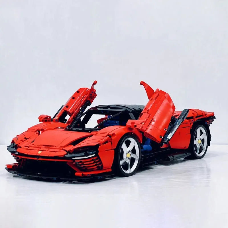 Building Blocks Tech MOC Ferrari Daytona SP3 81998 Racing Hyper Car Bricks Toy Construction Set Toys - 3