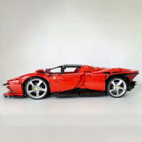 Thumbnail for Building Blocks Tech MOC Ferrari Daytona SP3 81998 Racing Hyper Car Bricks Toy Construction Set Toys - 8