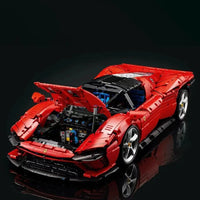 Thumbnail for Building Blocks Tech MOC Ferrari Daytona SP3 81998 Racing Hyper Car Bricks Toy Construction Set Toys - 16