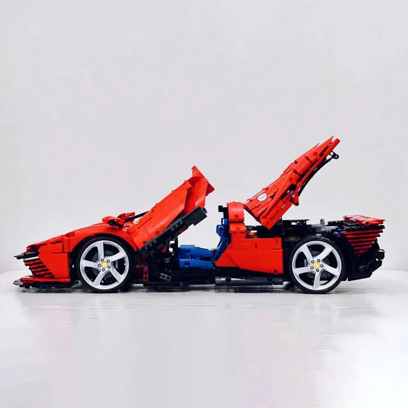 Building Blocks Tech MOC Ferrari Daytona SP3 81998 Racing Hyper Car Bricks Toy Construction Set Toys - 5