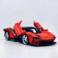 Thumbnail for Building Blocks Tech MOC Ferrari Daytona SP3 Racing Hyper Car Bricks Toy 81998 Construction Set Toys - 3