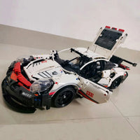 Thumbnail for Building Blocks Tech MOC Porsche 911 RSR Racing Sports Car Bricks Toy 20097 Construction Set Toys - 7