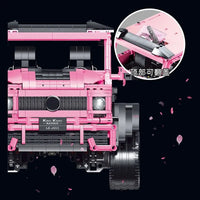 Thumbnail for Building Blocks MOC Tech RC Off-Road Pink King Kong Barbie SUV Car Bricks Toy Construction Set Toys - 3