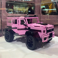 Thumbnail for Building Blocks MOC Tech RC Off-Road Pink King Kong Barbie SUV Car Bricks Toy Construction Set Toys - 11