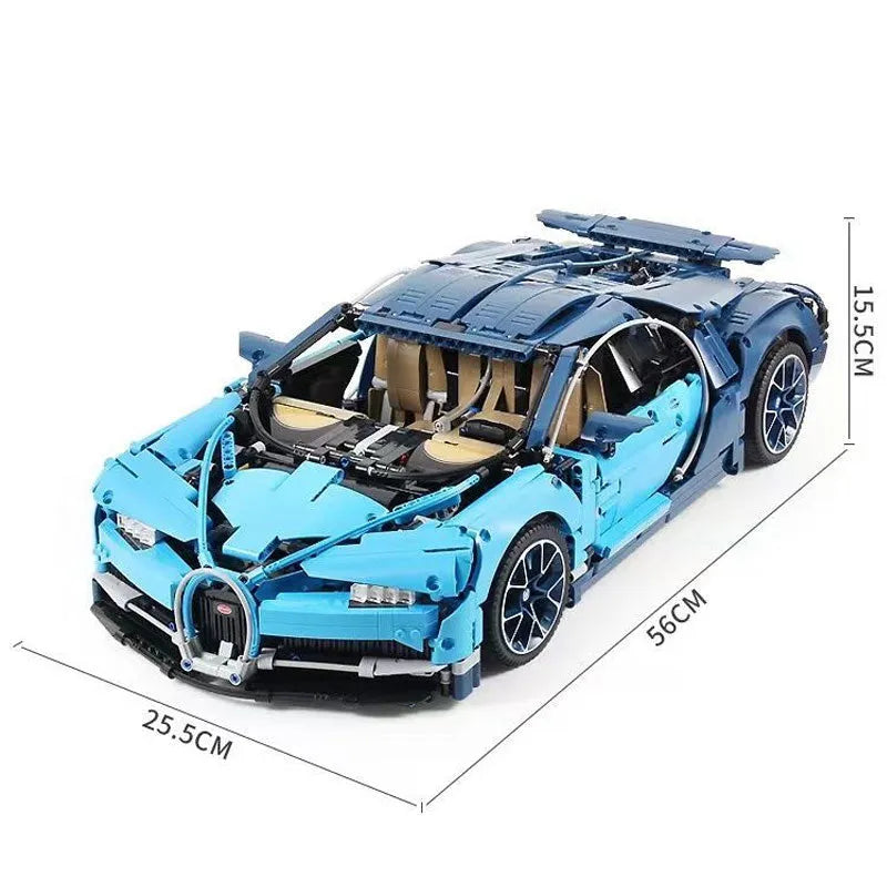 Building Blocks MOC Tech Supercar Bugatti Chiron Racing Car Bricks Toy Construction Set Toys - 2