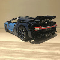 Thumbnail for Building Blocks MOC Tech Supercar Bugatti Chiron Racing Car Bricks Toy Construction Set Toys - 7