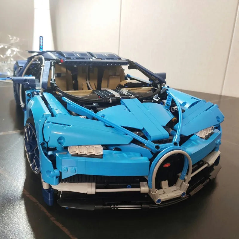 Building Blocks MOC Tech Supercar Bugatti Chiron Racing Car Bricks Toy Construction Set Toys - 17