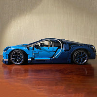 Thumbnail for Building Blocks MOC Tech Supercar Bugatti Chiron Racing Car Bricks Toy Construction Set Toys - 19