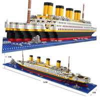 Thumbnail for Building Blocks MOC Titanic Cruise Steam Ship MINI Bricks Boat Toys Construction Set Toys - 4